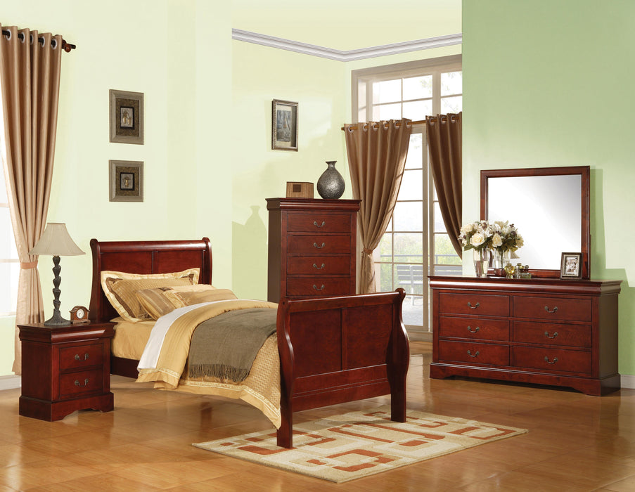 Louis Philippe III Cherry Twin Bed - Olympia Furniture (Saint George, Utah)
