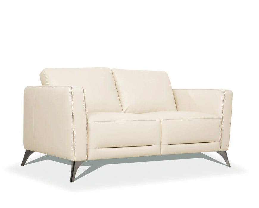 Malaga Cream Leather Loveseat - Olympia Furniture (Saint George, Utah)