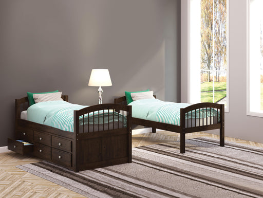 Micah Espresso Bunk Bed & Trundle (Twin/Twin) - Olympia Furniture (Saint George, Utah)