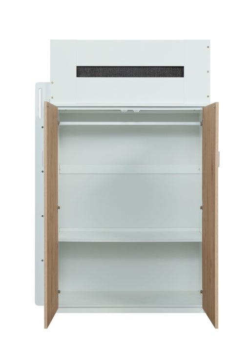 Nerice White & Oak Loft Bed - Olympia Furniture (Saint George, Utah)