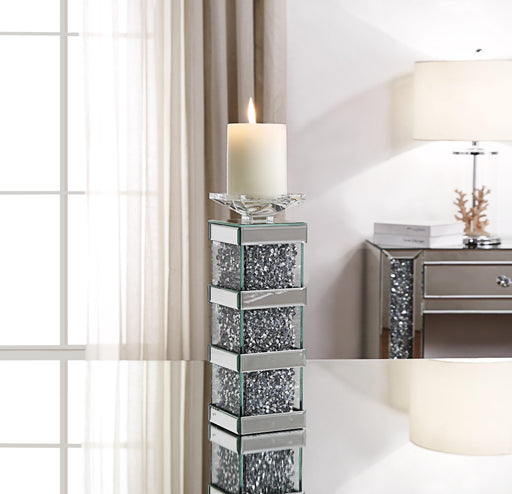 Noralie Mirrored & Faux Diamonds Accent Candleholder - Olympia Furniture (Saint George, Utah)
