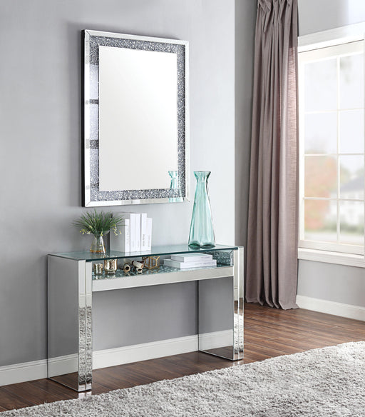 Nysa Mirrored & Faux Crystals Sofa Table - Olympia Furniture (Saint George, Utah)