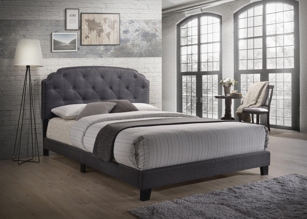 Tradilla Gray Fabric Queen Bed - Olympia Furniture (Saint George, Utah)