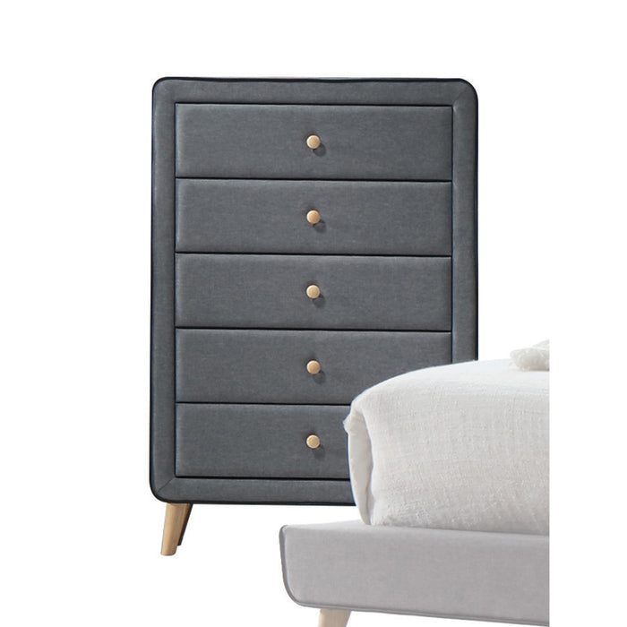 Valda Light Gray Fabric Chest - Olympia Furniture (Saint George, Utah)