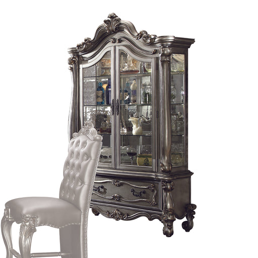 Versailles Antique Platinum Curio Cabinet - Olympia Furniture (Saint George, Utah)