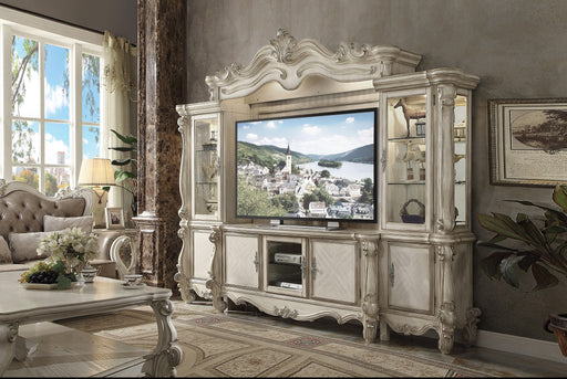 Versailles Bone White Entertainment Center (Side Piers & Bridge) - Olympia Furniture (Saint George, Utah)