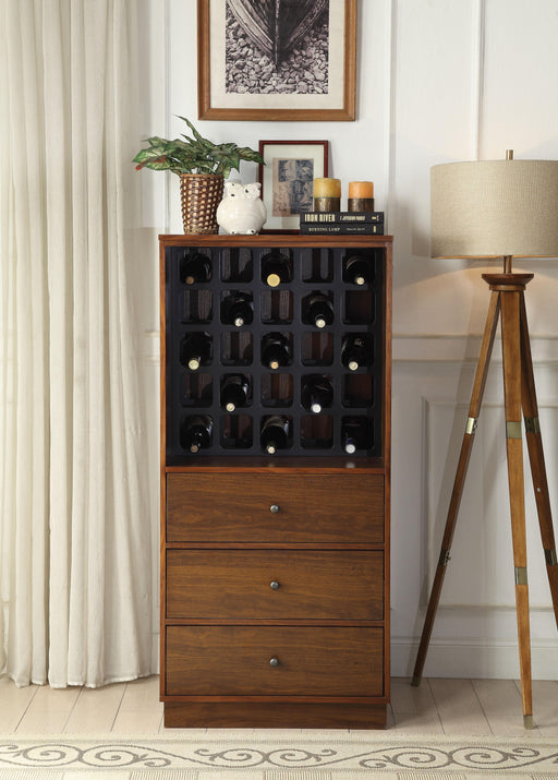 Wiesta Walnut Wine Cabinet - Olympia Furniture (Saint George, Utah)