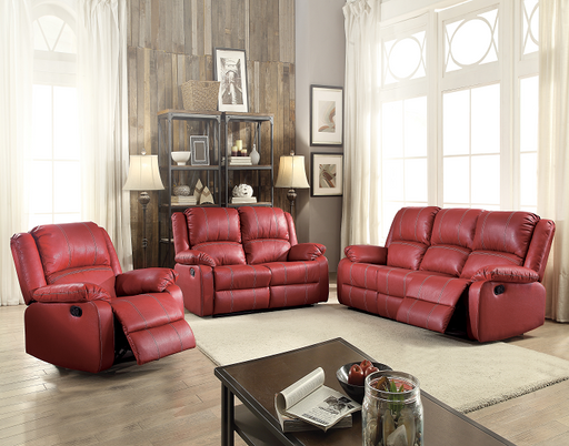 Zuriel Red PU Sofa (Motion) - Olympia Furniture (Saint George, Utah)
