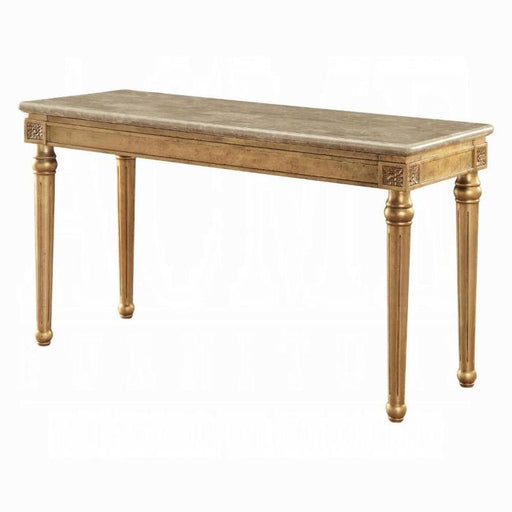 Acme Furniture Daesha Sofa Table in Marble/Antique Gold 81718 - Olympia Furniture (Saint George, Utah)