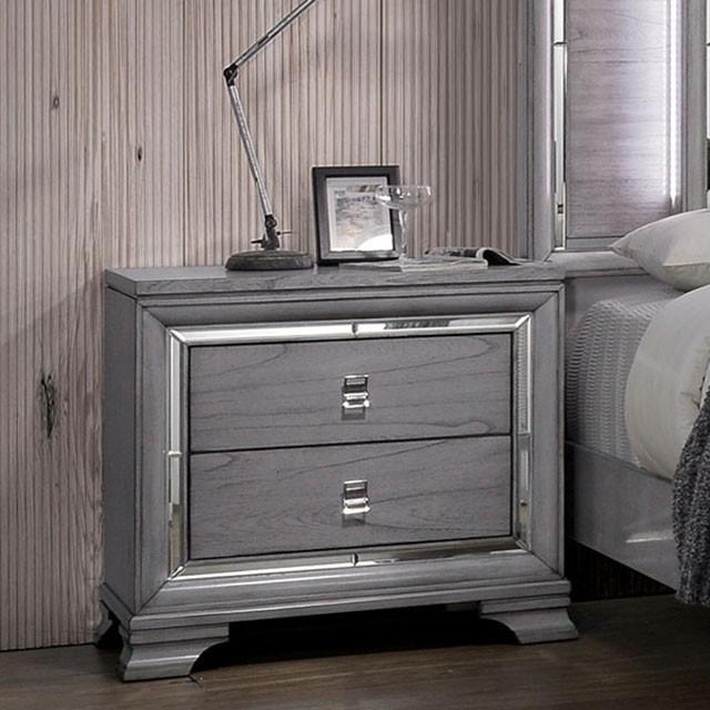 Alanis Light Gray Night Stand - Olympia Furniture (Saint George, Utah)
