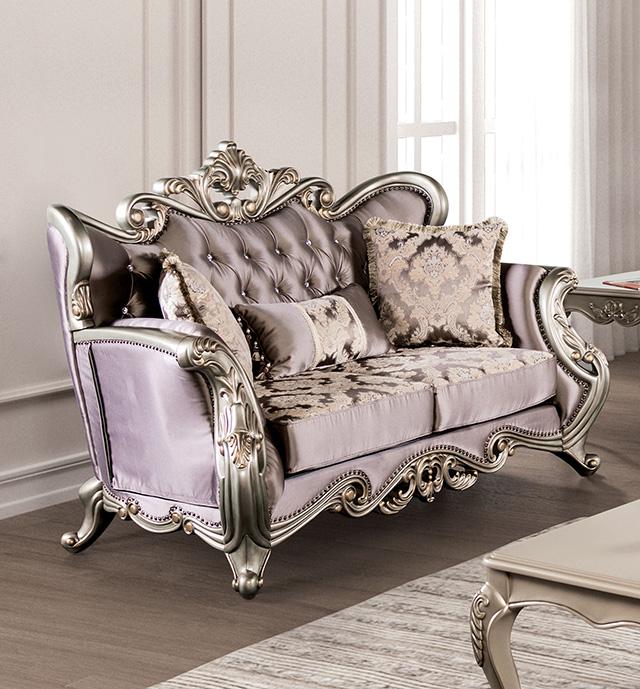 Albacete Loveseat Campage & Walnut - Olympia Furniture (Saint George, Utah)