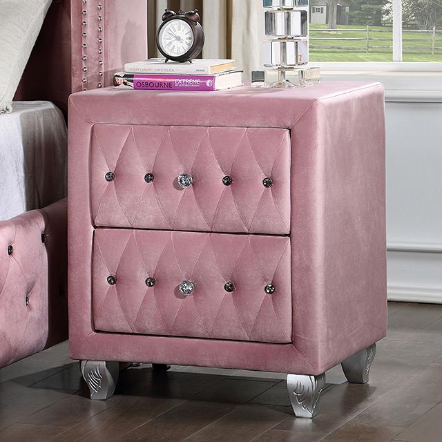 ZOHAR Night Stand, Pink - Olympia Furniture (Saint George, Utah)