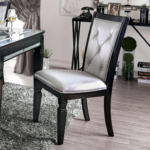 Alena Black/Silver Side Chair (2/CTN) - Olympia Furniture (Saint George, Utah)