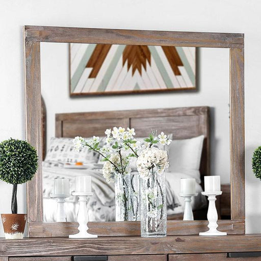 Wynton Weathered Light Oak Mirror - Olympia Furniture (Saint George, Utah)