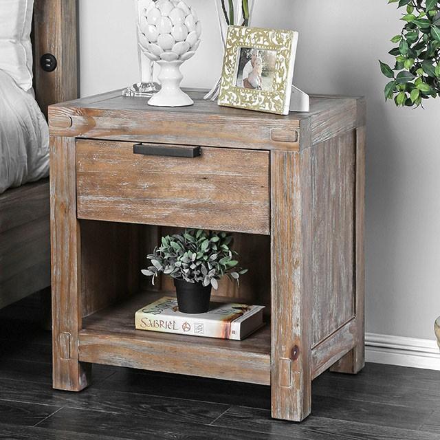 Wynton Weathered Light Oak Night Stand - Olympia Furniture (Saint George, Utah)