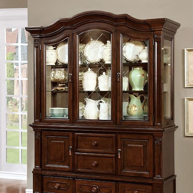 Alpena Brown Cherry Hutch & Buffet - Olympia Furniture (Saint George, Utah)