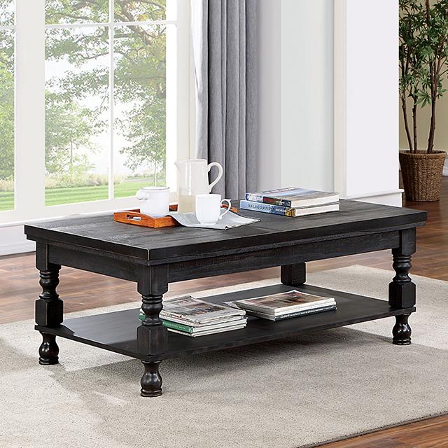 CALANDRA Coffee Table, Antique Black - Olympia Furniture (Saint George, Utah)