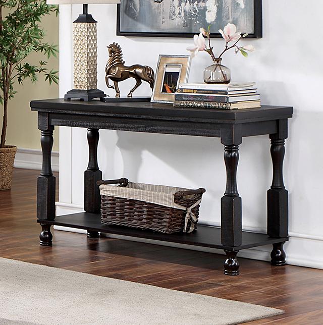CALANDRA Sofa Table, Antique Black - Olympia Furniture (Saint George, Utah)