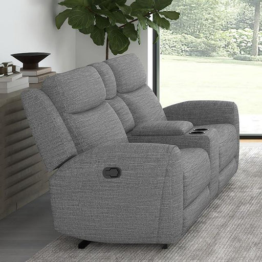 Antonius Manual Recliner Loveseat w/ Console - Olympia Furniture (Saint George, Utah)