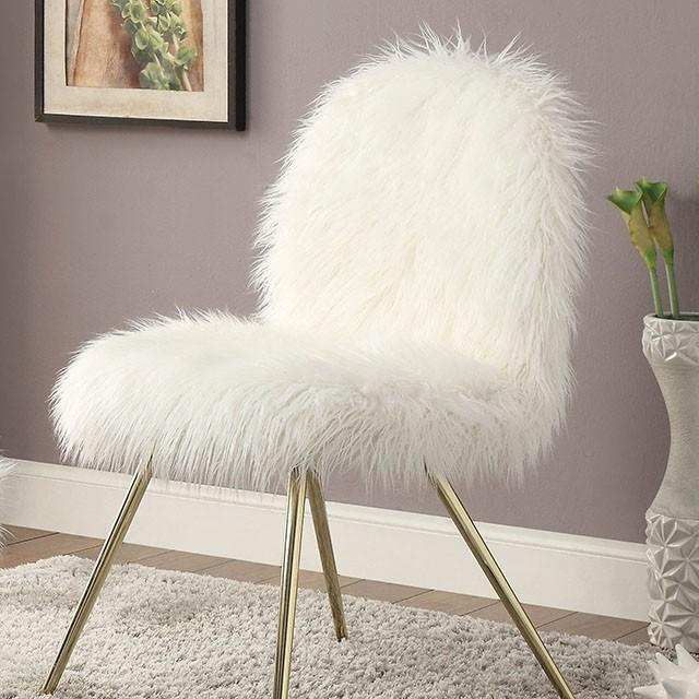 Caoimhe White/Gold Accent Chair - Olympia Furniture (Saint George, Utah)
