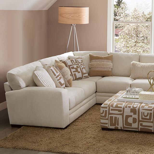 CARLETON Sectional, Ivory/Tan - Olympia Furniture (Saint George, Utah)