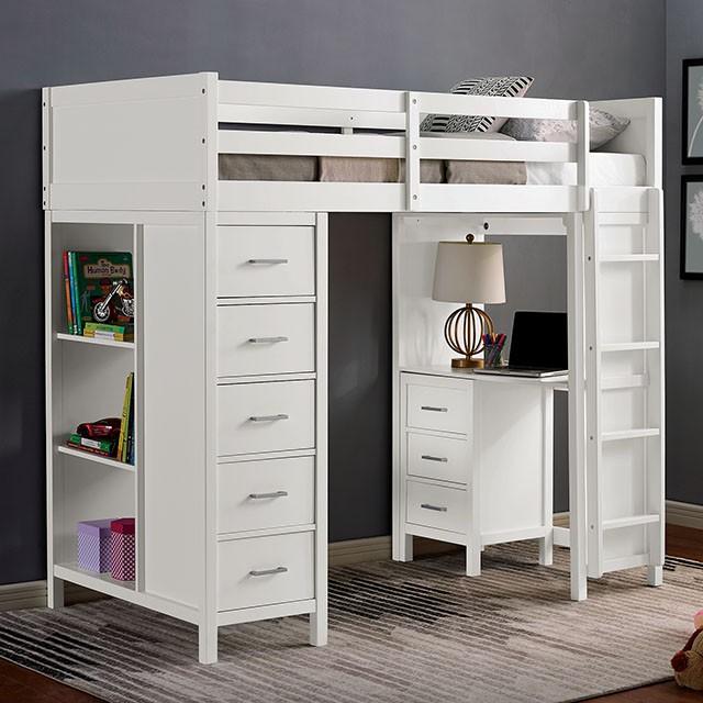 CASSIDY Twin Loft Bed w/ Drawers - Olympia Furniture (Saint George, Utah)