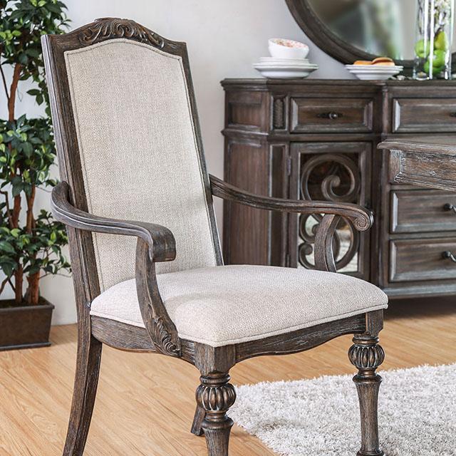 ARCADIA Rustic Natural Tone/ Ivory Arm Chair (2/CTN) - Olympia Furniture (Saint George, Utah)