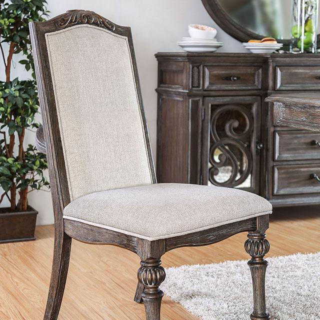 ARCADIA Rustic Natural Tone/ Ivory Side Chair (2/CTN) - Olympia Furniture (Saint George, Utah)