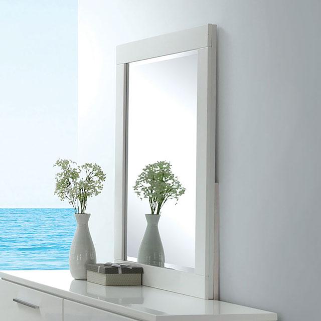 Christie Glossy White Mirror - Olympia Furniture (Saint George, Utah)