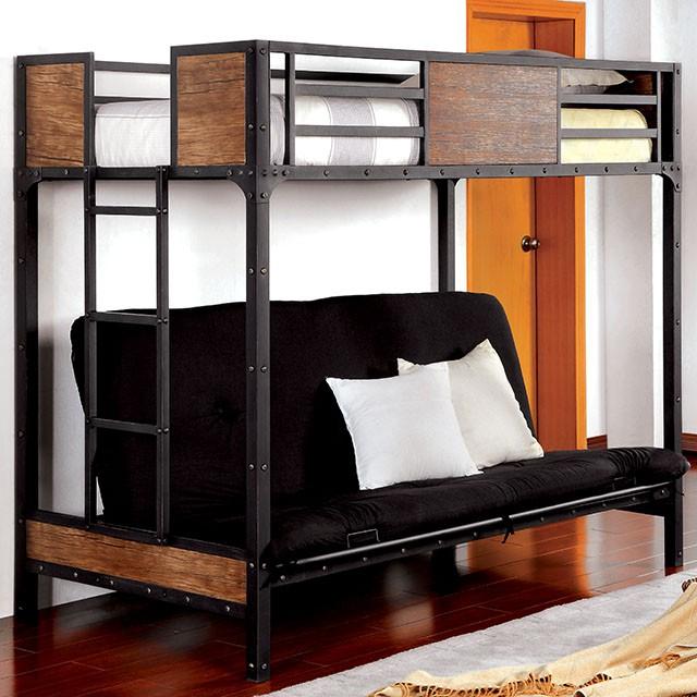 CLAPTON Black Twin Bed w/ Futon Base - Olympia Furniture (Saint George, Utah)