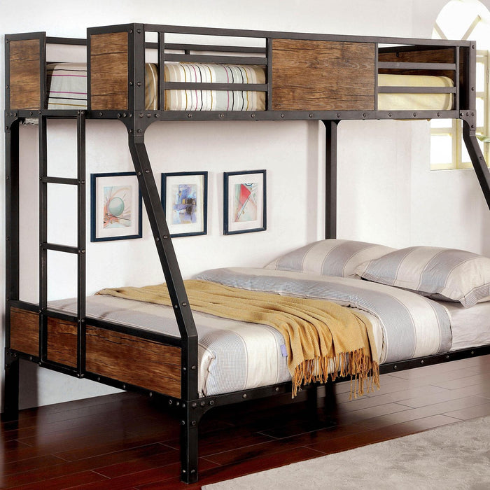 CLAPTON Black Twin/Full Bunk Bed - Olympia Furniture (Saint George, Utah)