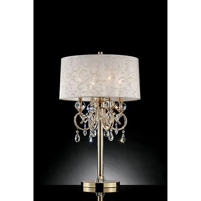 Deborah Gold 33"H Gold Table Lamp - Olympia Furniture (Saint George, Utah)