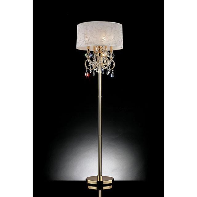 Deborah Gold 63"H Gold Floor Lamp - Olympia Furniture (Saint George, Utah)