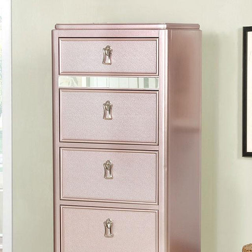 Ariston Rose Gold Swivel Chest - Olympia Furniture (Saint George, Utah)