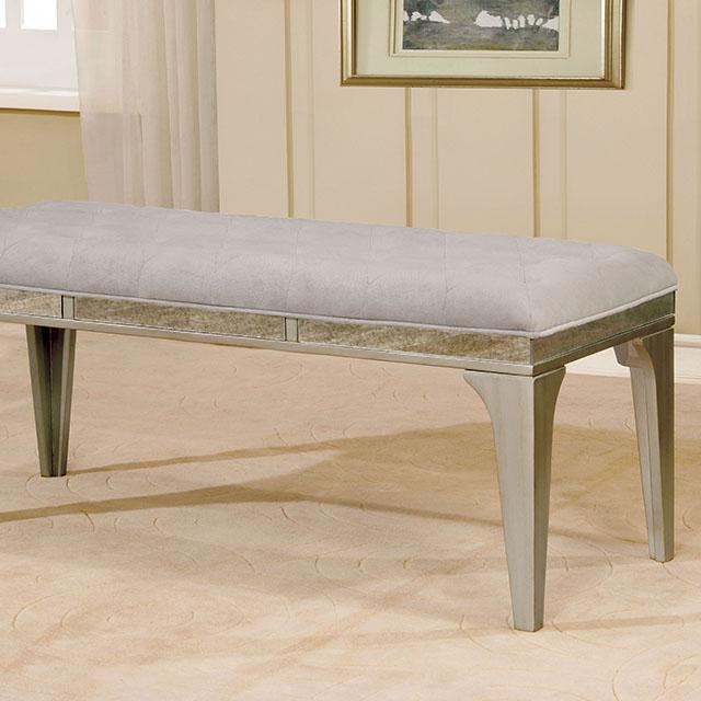 DIOCLES Silver/Light Gray Bench - Olympia Furniture (Saint George, Utah)