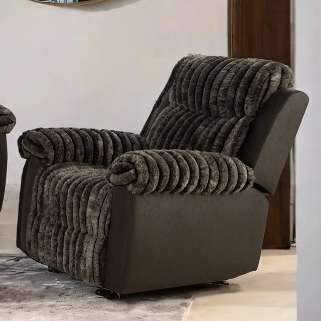 Dionysus Manual Glider Recliner Brown - Olympia Furniture (Saint George, Utah)