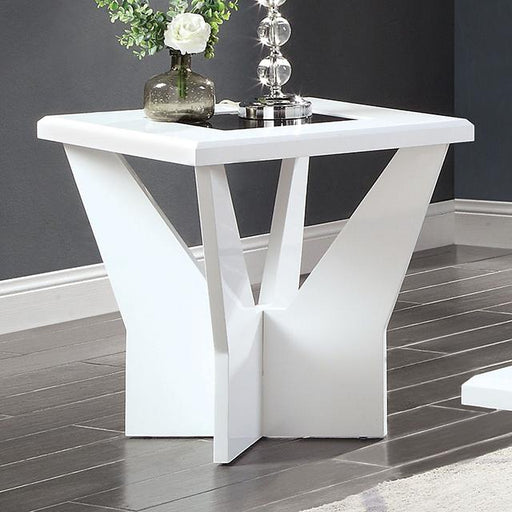 DUBENDORF End Table, White - Olympia Furniture (Saint George, Utah)