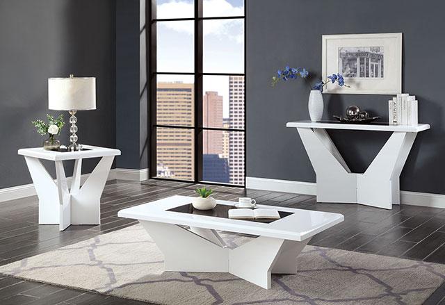 DUBENDORF Sofa Table, White - Olympia Furniture (Saint George, Utah)