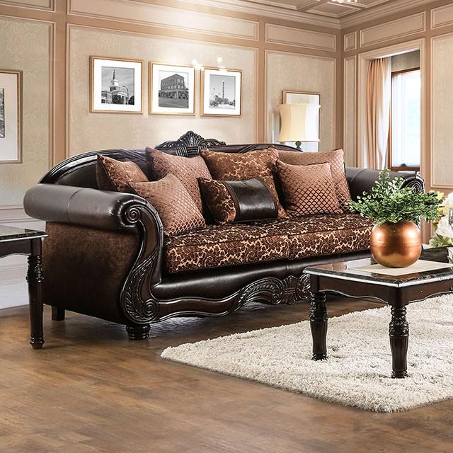 ELPIS Brown/Espresso Sofa - Olympia Furniture (Saint George, Utah)