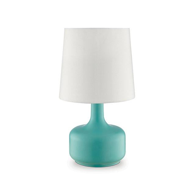 Farah Teal 17"H Matte Teal Table Lamp - Olympia Furniture (Saint George, Utah)
