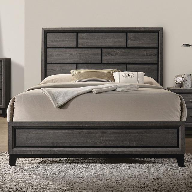 Errico Bed Grey & White - Olympia Furniture (Saint George, Utah)