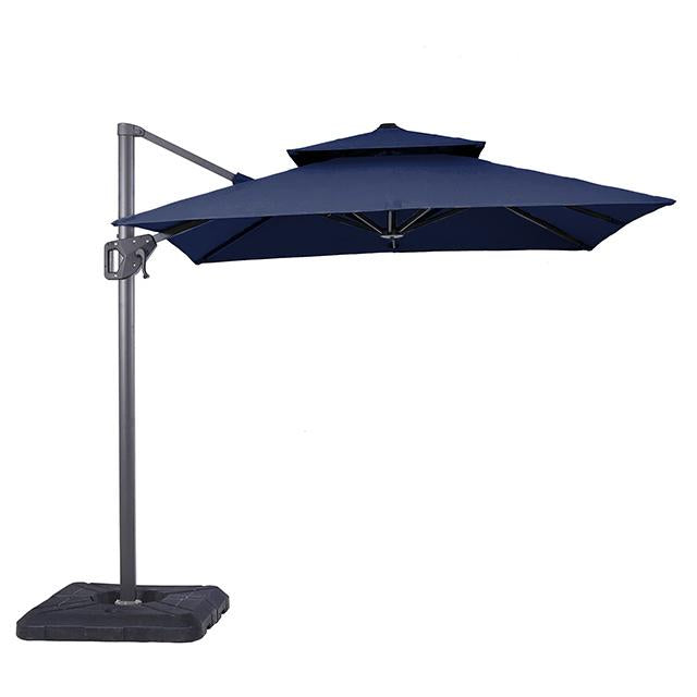 Fida 8 Ft Square Umbrella w/ Double Top + 37" Large Base - Olympia Furniture (Saint George, Utah)