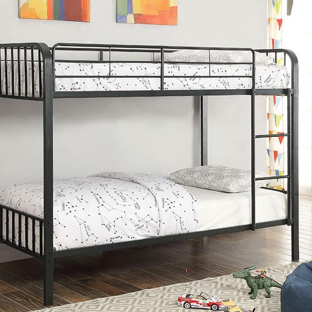 CLEMENT Black Metal Twin/Twin Bunk Bed - Olympia Furniture (Saint George, Utah)