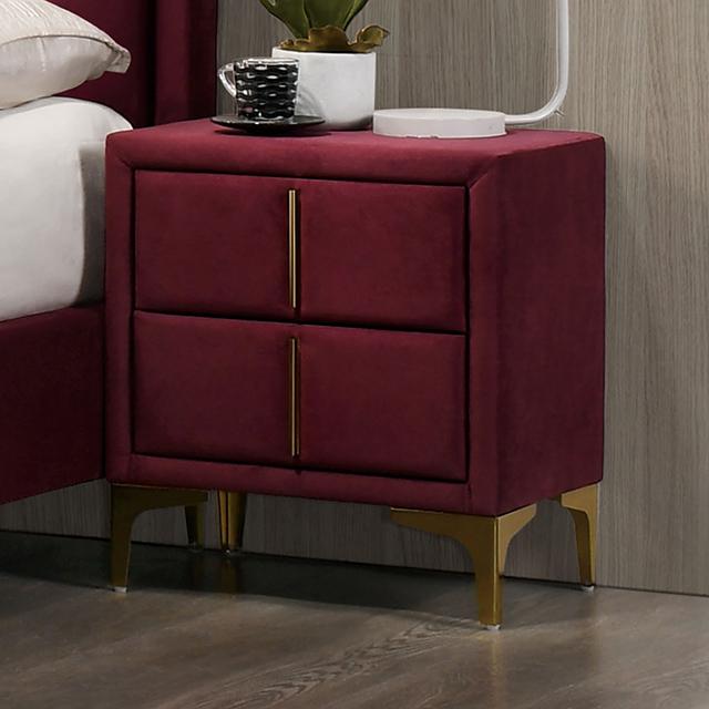 FLORIZEL Night Stand, Red - Olympia Furniture (Saint George, Utah)