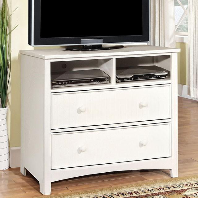 Corry White Media Chest - Olympia Furniture (Saint George, Utah)