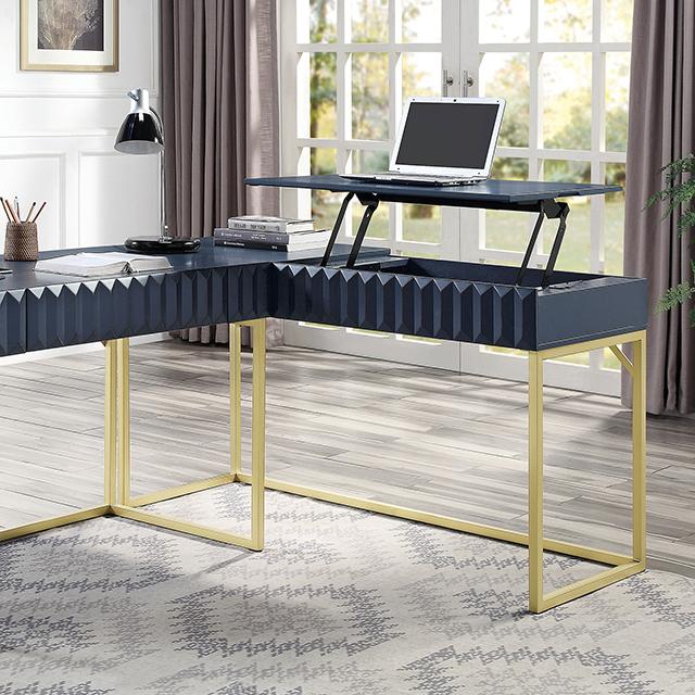 FREIBURG Corner Desk, Antique Blue - Olympia Furniture (Saint George, Utah)