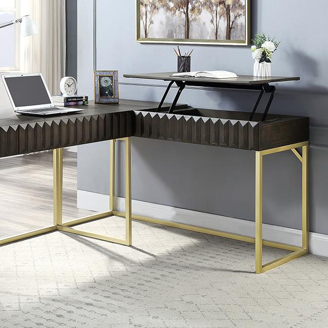 FREIBURG Corner Desk, Walnut - Olympia Furniture (Saint George, Utah)
