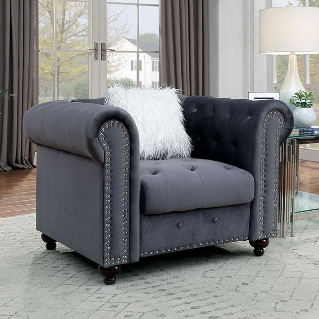 GIACOMO Chair, Gray - Olympia Furniture (Saint George, Utah)