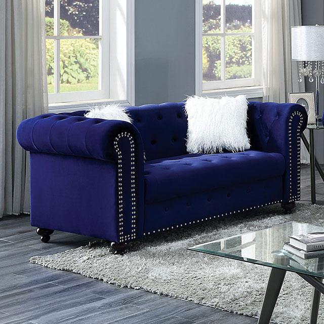 GIACOMO Loveseat, Blue - Olympia Furniture (Saint George, Utah)