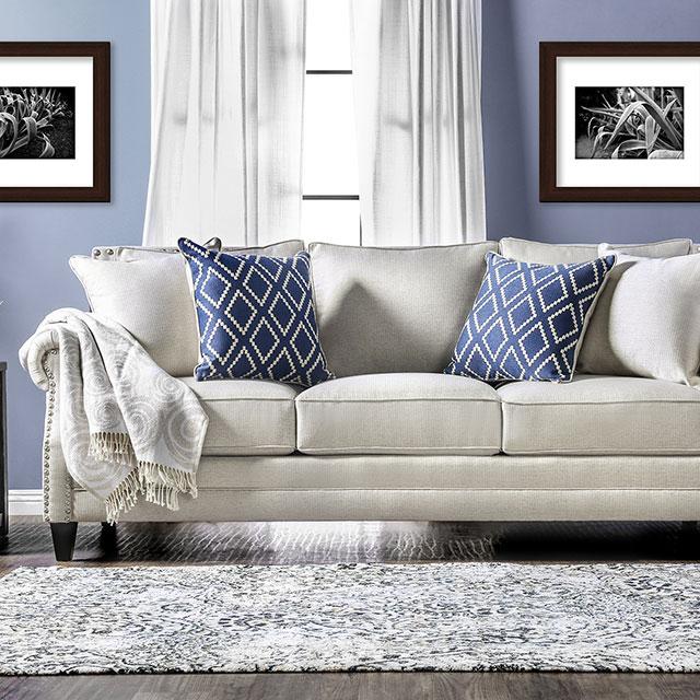 Giovanni Beige/Blue Sofa - Olympia Furniture (Saint George, Utah)